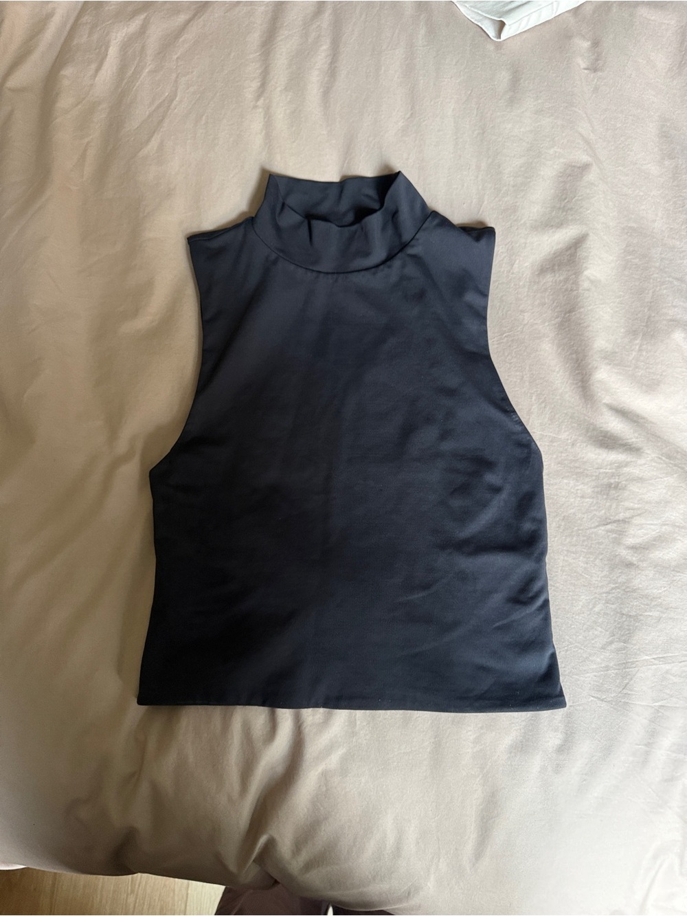 Aritzia Babaton Black Sleeveless Mock Neck Top